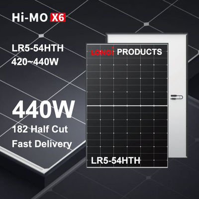 HPBC Black Frame Longi Hi-MO X6 Nhà khoa học 435W 440W tấm pin mặt trời